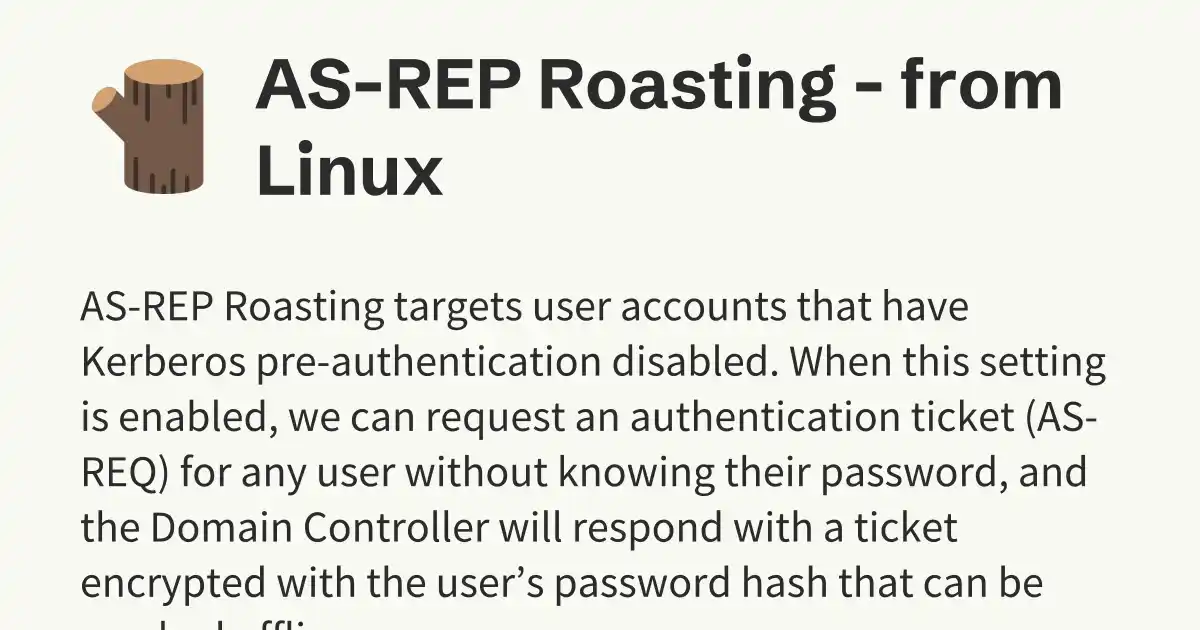 AS-REP Roasting - from Linux